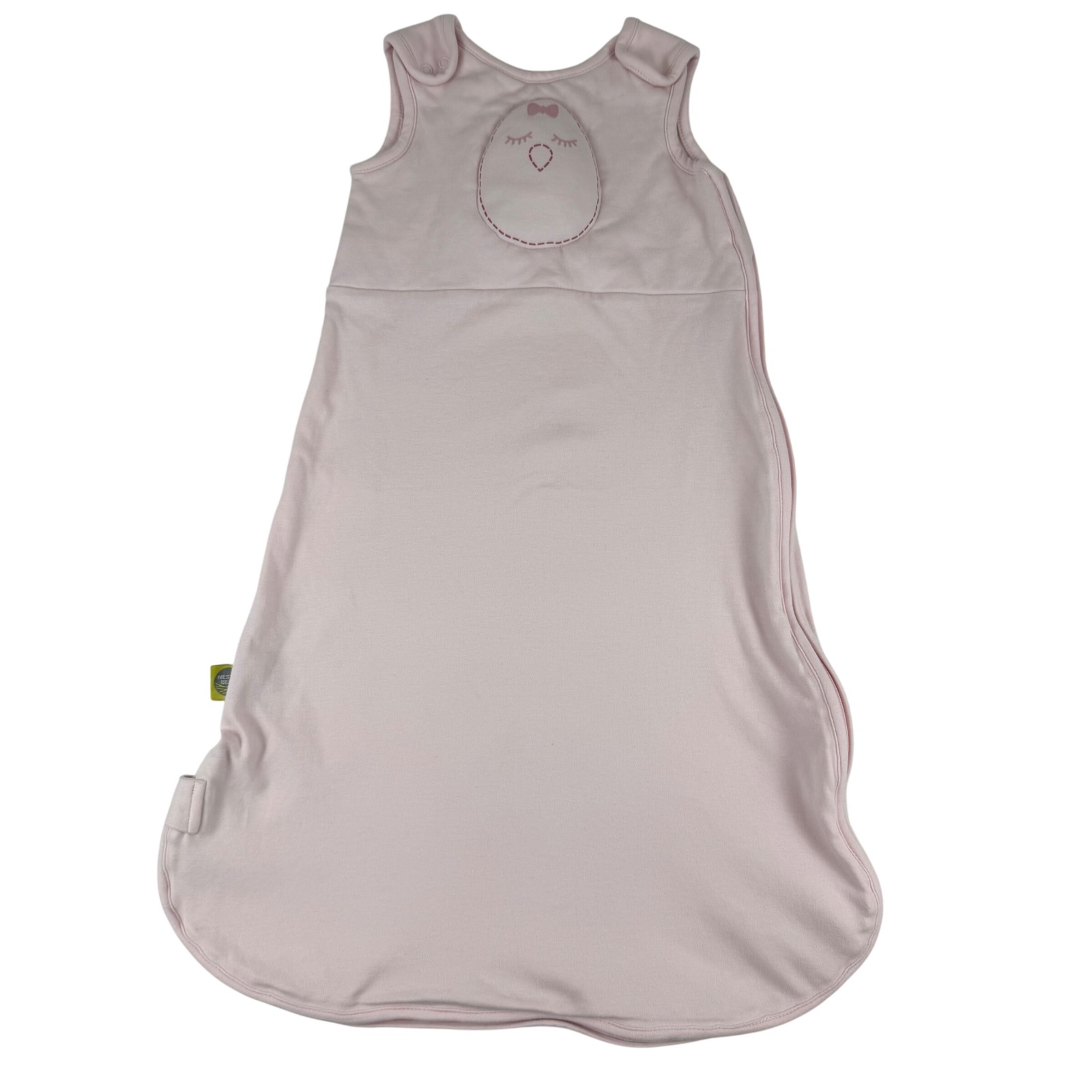 Nested Bean Sleep Sack Baby Girl Pink Chickadee Embroidery Size M 6-12 Months